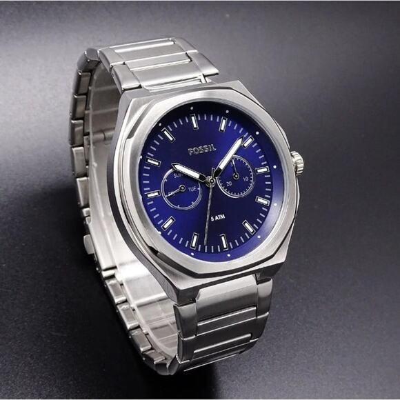 Fossil BQ2610 Evanston Silver Quartz Stainless Steel Watch - Picture 7 of 9